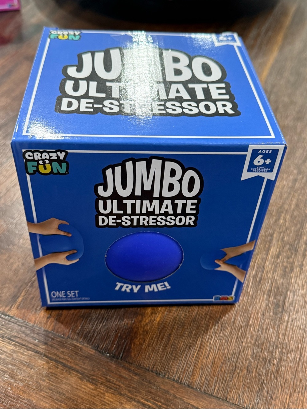 Jumbo Blue Squishy Stress Ball Viral De-Stressor Squeeze Toy Soft Sensory Relief
